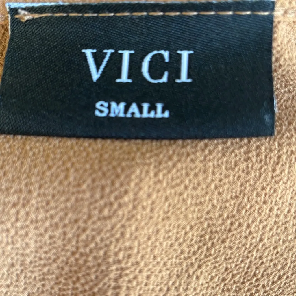 Vici Tan Long Sleeve Wrap Dress - Image 6