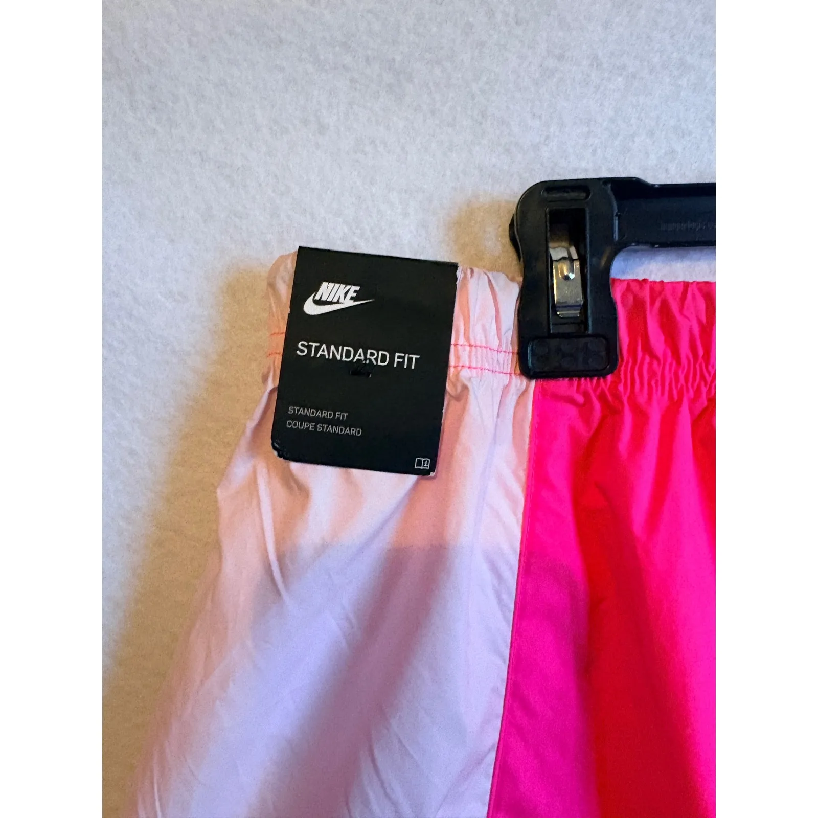 Nike Women Color Block Nylon Drawstring Skirt Pink Black XL NWT - Image 9