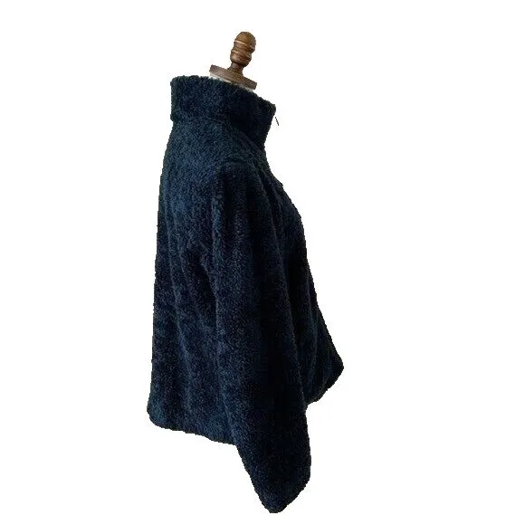 Pendelton Plaid Sherpa Jacket Blue w Green Accents‎ Size Medium Insulated Teddy - Image 6
