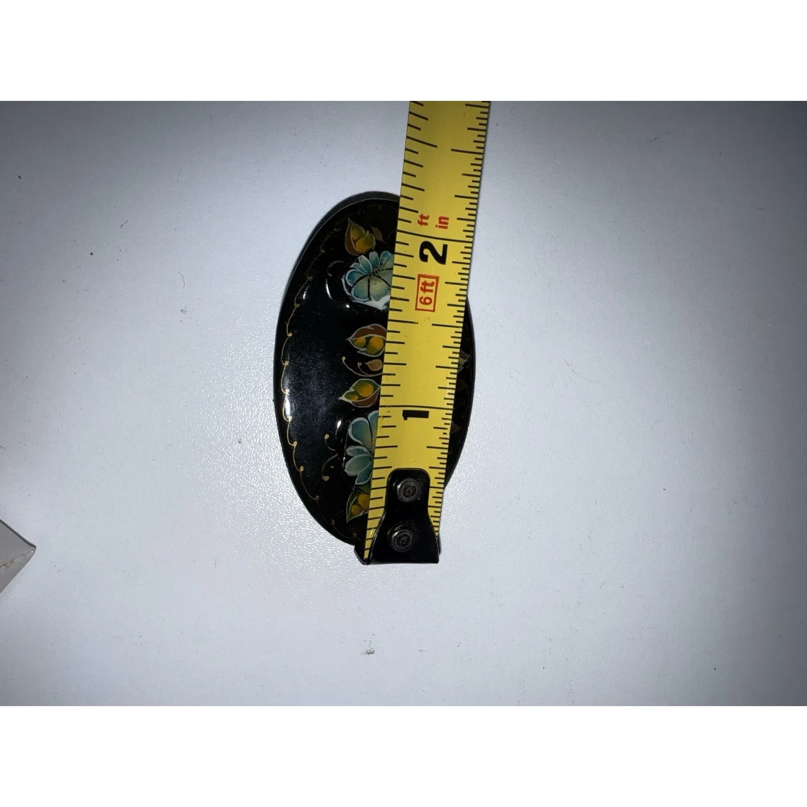 VTG Victorian Russian Hand Painted Lacquer Antique Artist Signed Pendant 3D 1993 - Image 3