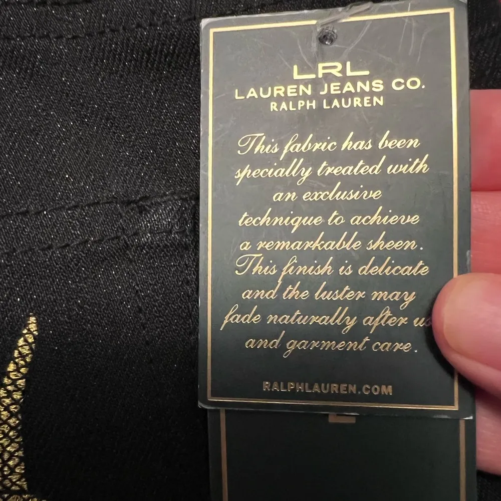 Lauren Ralph Lauren Jeans LRL Womens Snake Serpent On Back Pocket Black Size 4 - Image 8