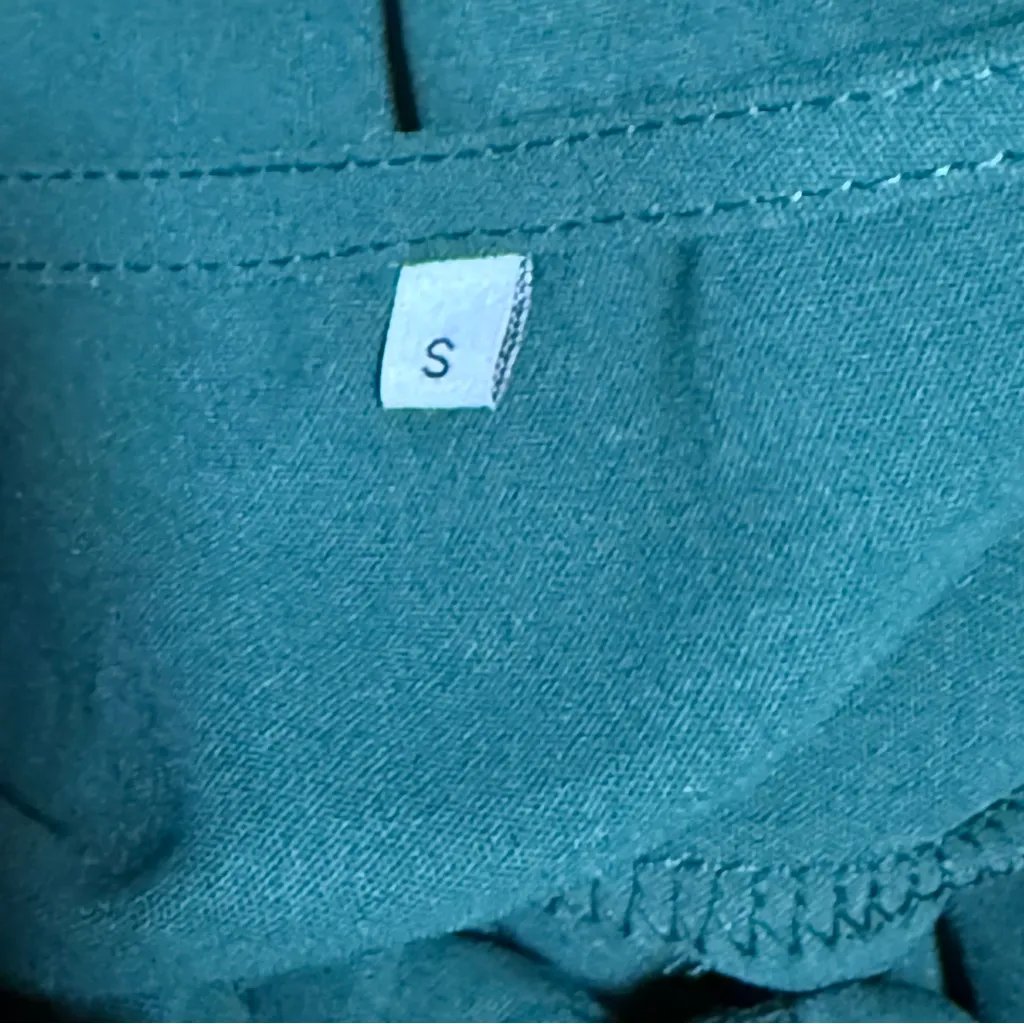 Dark Green Tiered Babydoll Dress Cottagecore Romantic Long Sleeve - Image 6