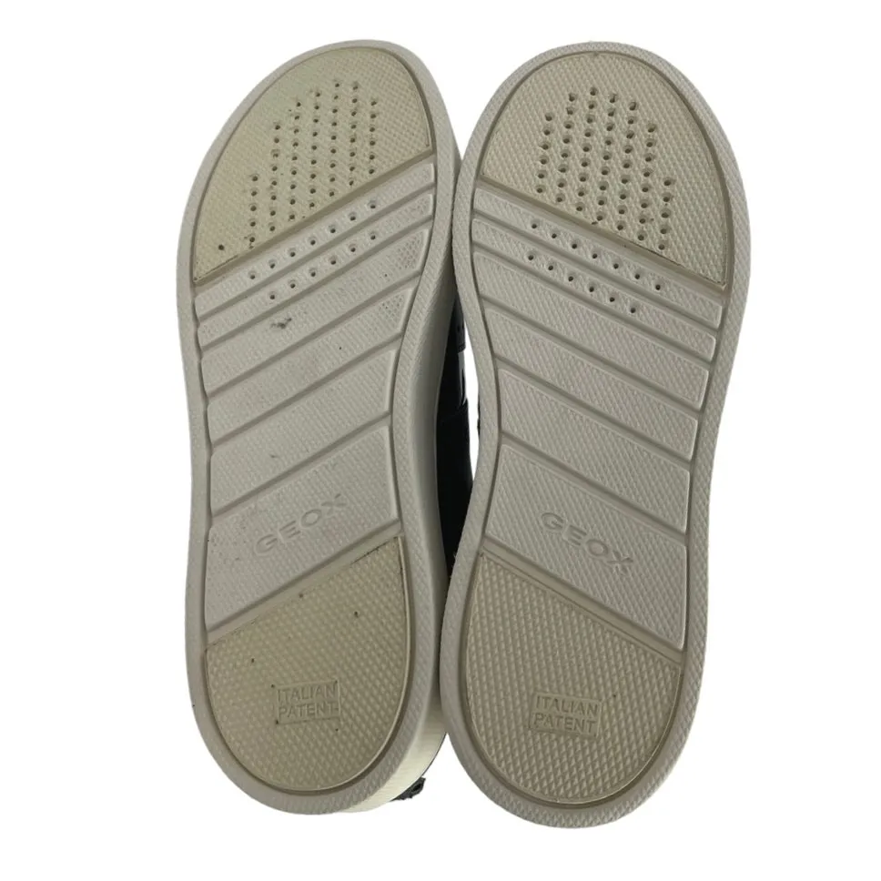 GEOX Respira Skyely A Black Patent Leather Lace Low Top Trainer Sneakers Shoes 8 - Image 4