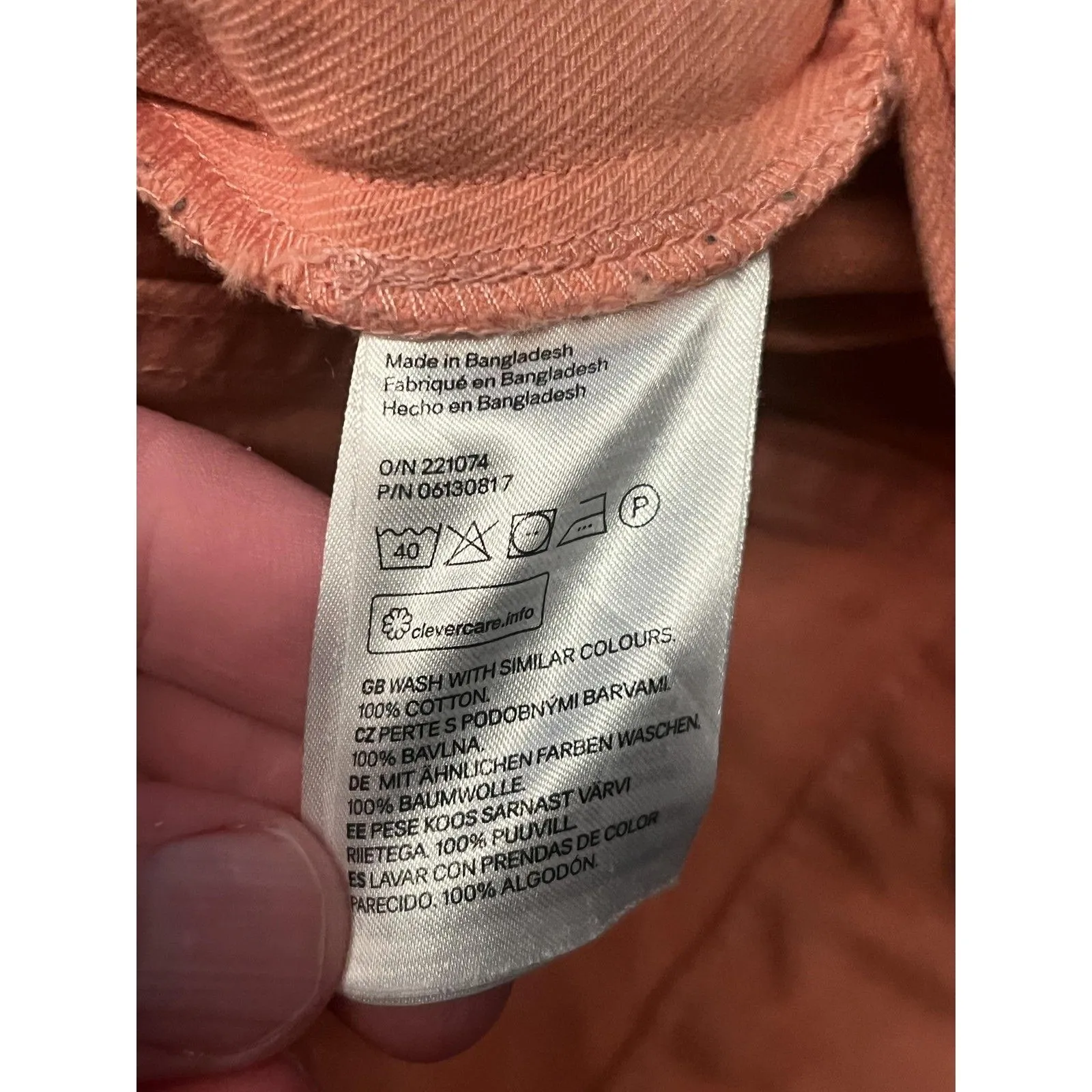 H&M Denim Jacket Womens 10 Yellow Button Front Jean Trucker Casual Basic - Image 8