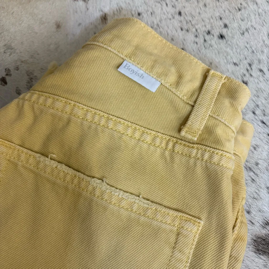 BOYISH Butter Yellow Toby Jeans Straight Leg In The Honey Pot‎ Size 25 - Image 10