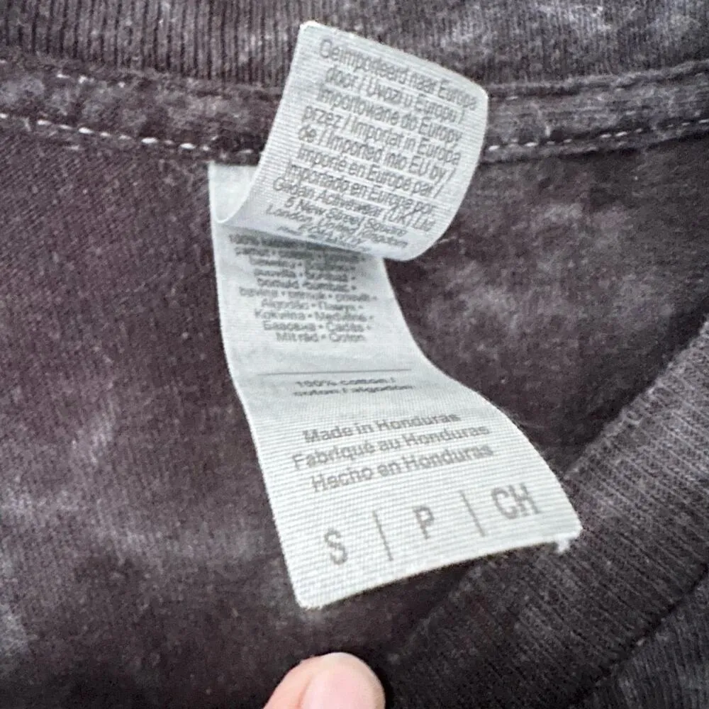 Gorillaz Black Tie Dye Graphic Band Tee Small Gildan Y2K White Stitch - Image 2