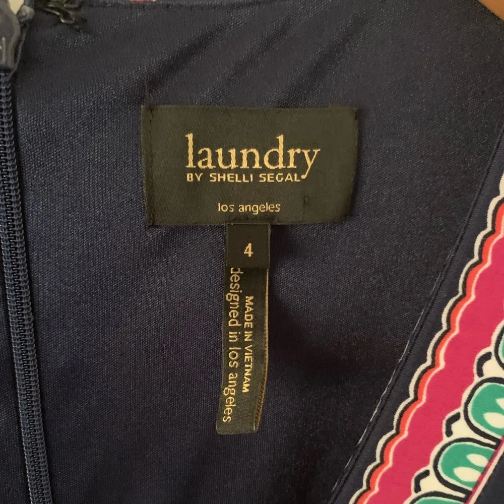 Laundry by Shelli Segal Blue Pink Paisley Bohemian Dress in Size 4 - Image 8