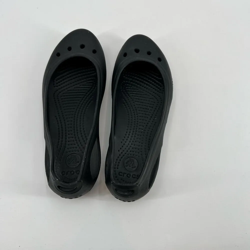 Crocs Tone black Skylar Slingback Flat Toning Sandals round toe slip on size 8 - Image 3