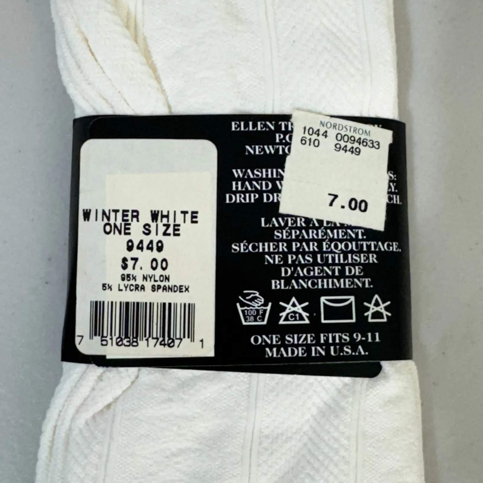 Linda Allard ELLEN TRACY Textured Microfiber Trouser Socks Winter White One Size - Image 4
