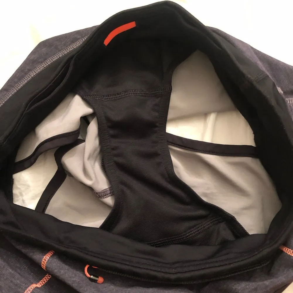 Lululemon Speed Shorts Athletic Lined Running Short Grey Orange 4 Small - Image 5