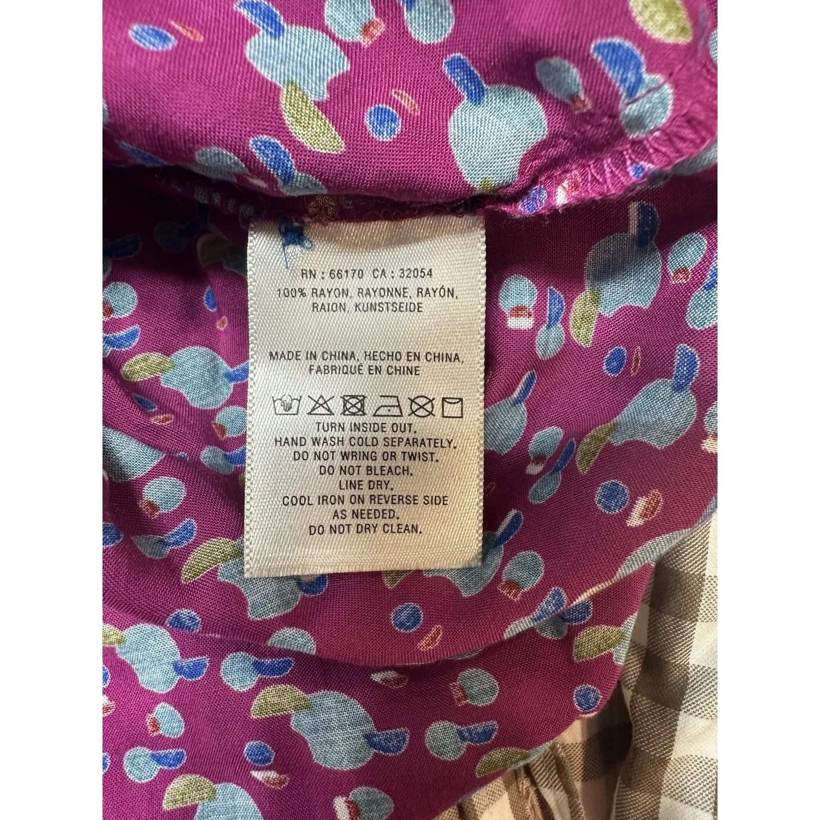 Maeve Anthropologie Calico Button Down Top Purple Blue Gold Print Sz 4 Ditzy Dot - Image 7