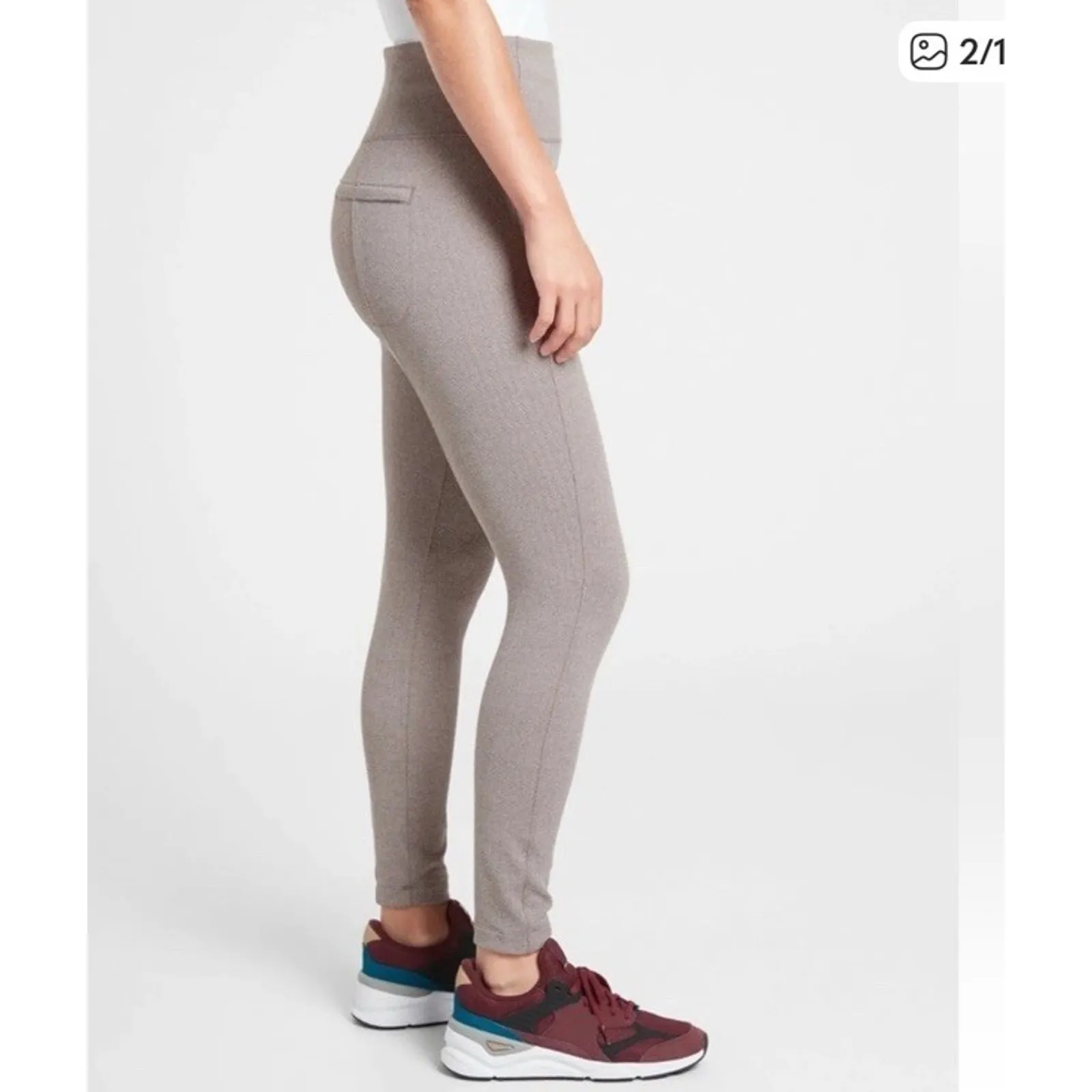 Athleta Delancey Herringbone Tight, Light Asphalt SIZE S - Image 3