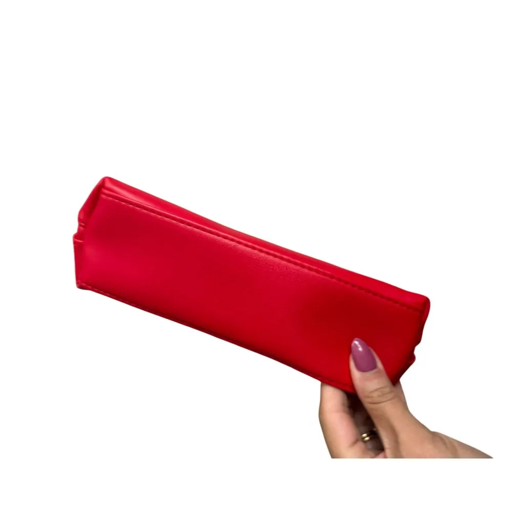 SALVATORE FERRAGAMO Red Gold Cosmetic Makeup  Travel Toiletry Zip Bag - Image 3