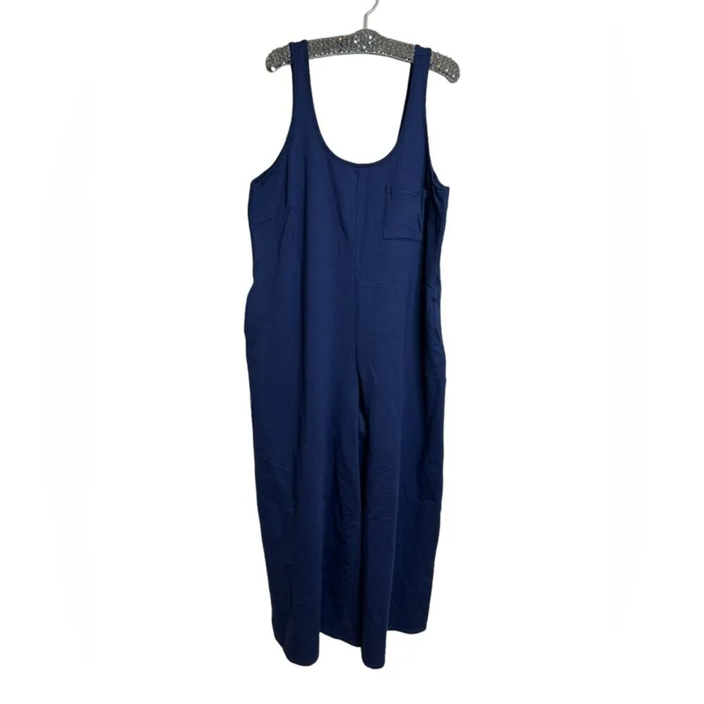 Savage X Fenty Navy Blue One Piece Sleeveless Wide Leg Jumpsuit Sz 1X - Image 4