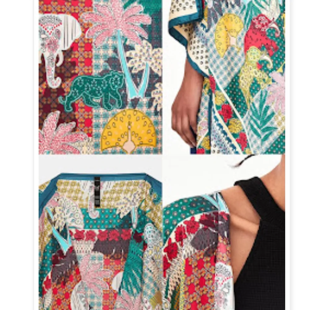 Zara Multicolored Jungle Print Kimono Size Medium - Image 3