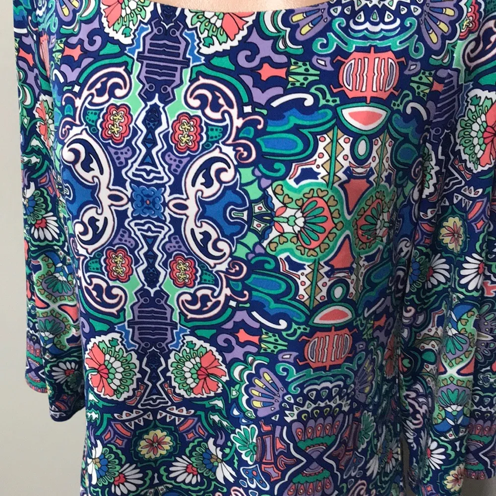 Laundry by Shelli Segal Dress Blue Pink Purple - Image 2