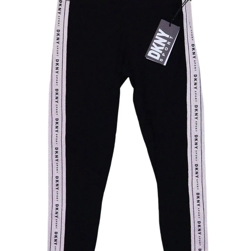 DKNY  White Joggers with Black Stripes - Image 5