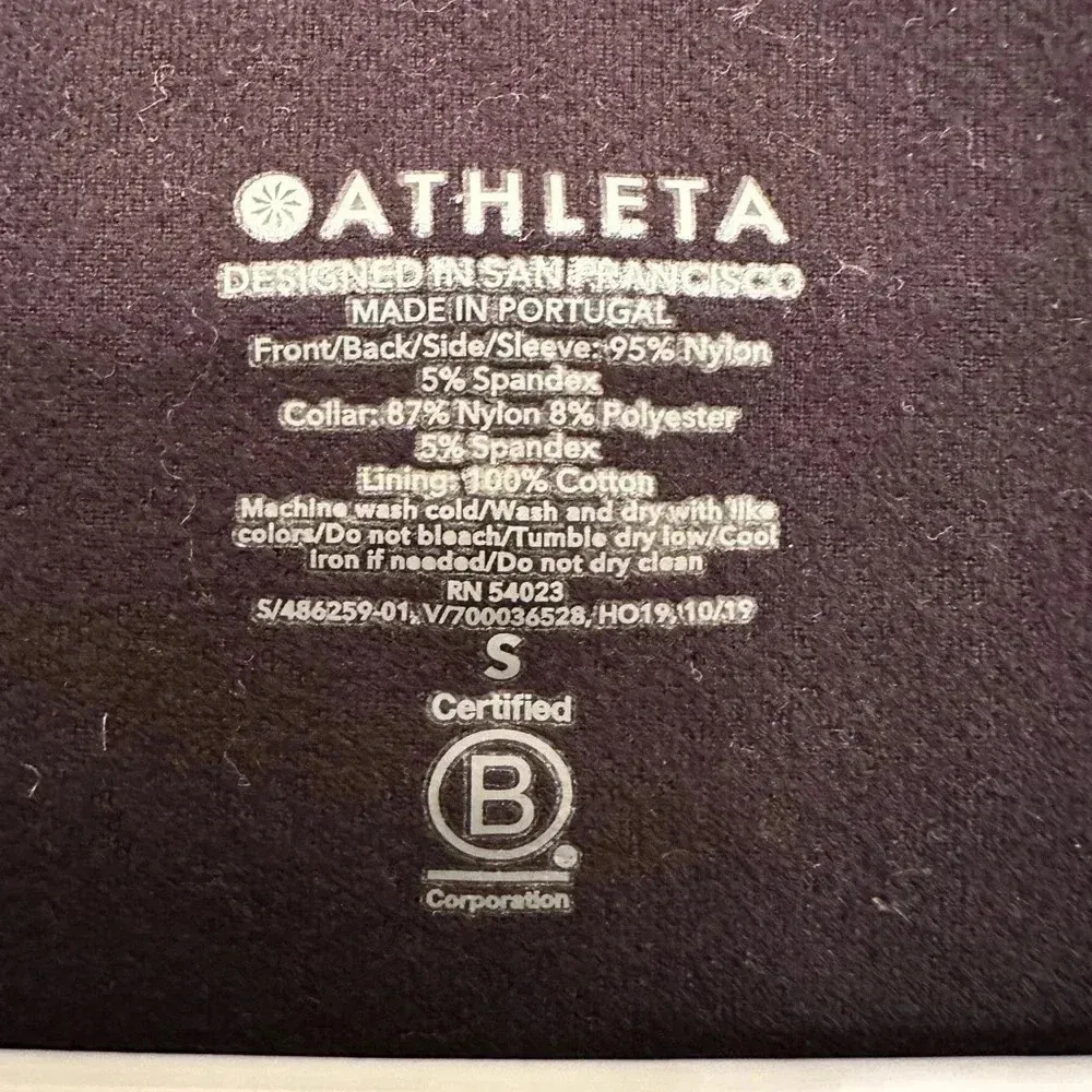 Athleta Jacket Womens Small Zip Up Slim Fit Andes Hybrid Running Black Pockets - Image 9