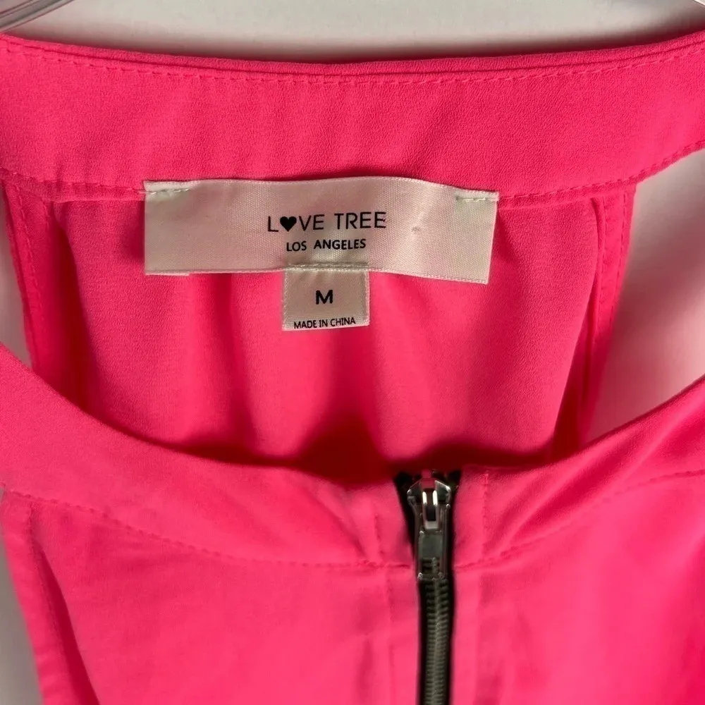 Love Tree  Pink Zipper Front Top- Size M - Image 2