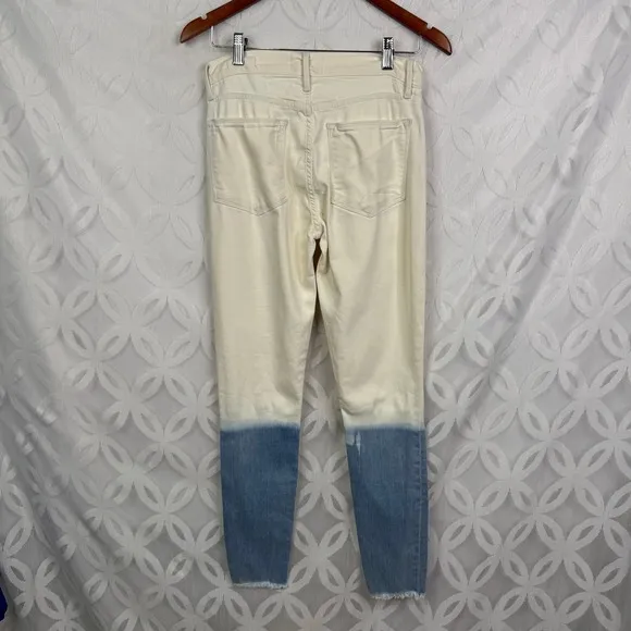 FRAME DENIM Le‎ High Skinny Dip Dyed Frayed Cut Off Jeans Waters Size 26 - Image 6