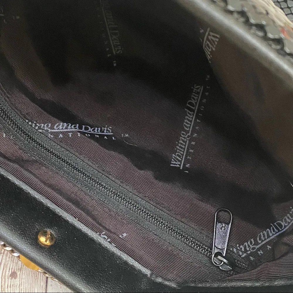 Vintage Whiting and Davis Black Mesh Chain Strap Convertible Evening Bag - Image 11