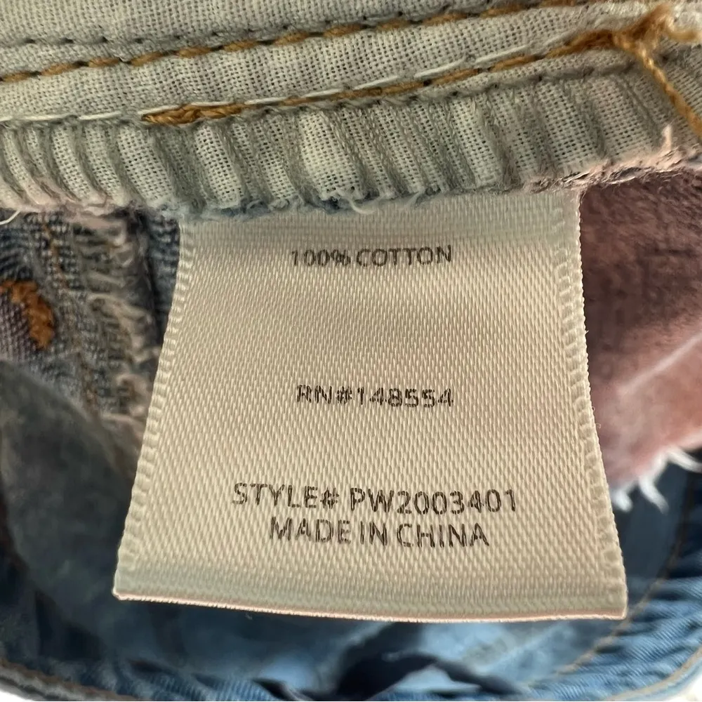 Indigo Rising Medium Wash Two Tone High Waisted Raw Hem Denim Shorts Juniors 11 Blue Size undefined - Image 5