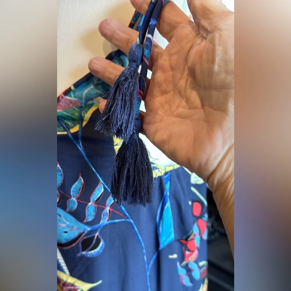 FINN & GRACE Tiered Tassel Tie Boho Dress Size Small - Image 11