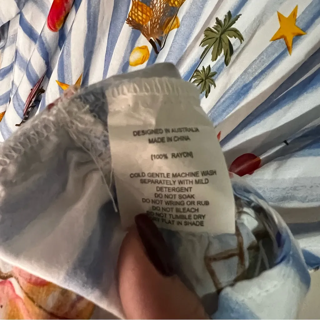 Label of Love Anthropologie Coconut Cabana Blue White Striped Cover Up Dress - Image 8