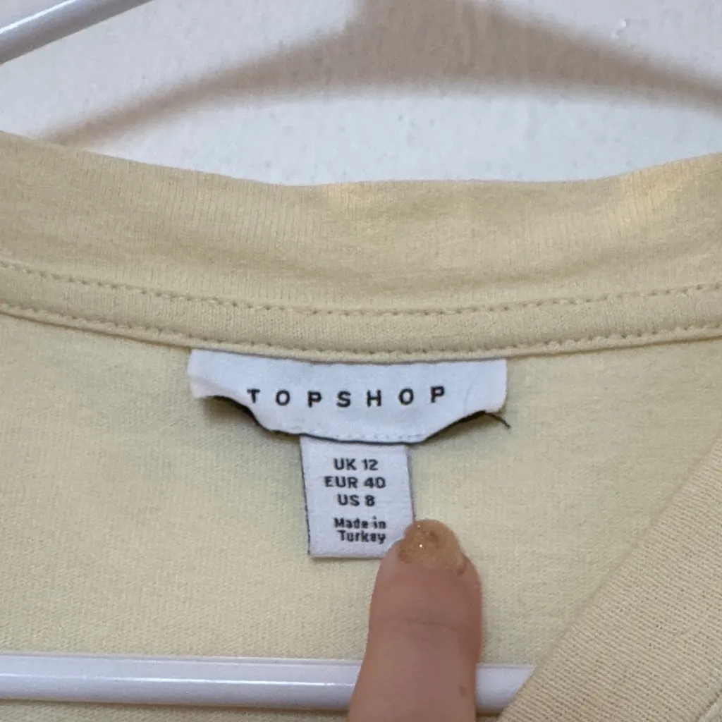 Topshop Yellow 'New York' Crop Top - Image 2