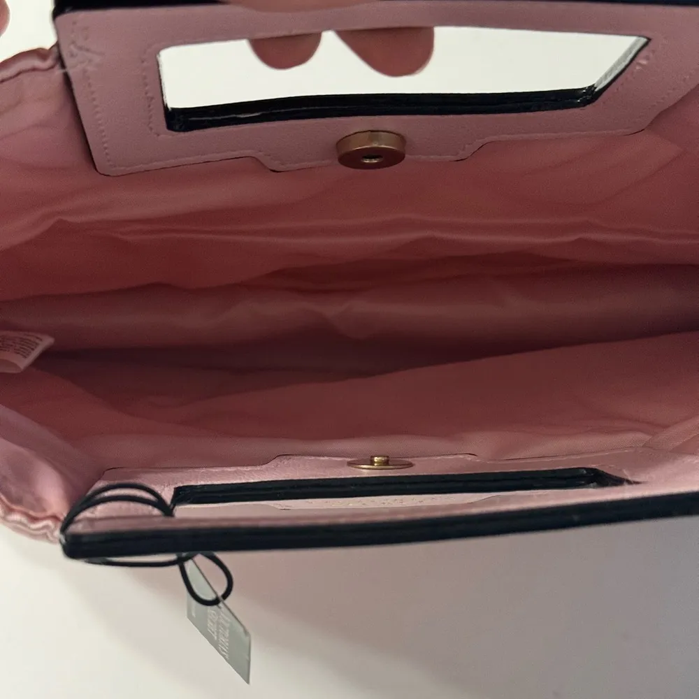 Victoria Secret Bombshell Satin Chevron Bag Blush Pink NWT - Image 7