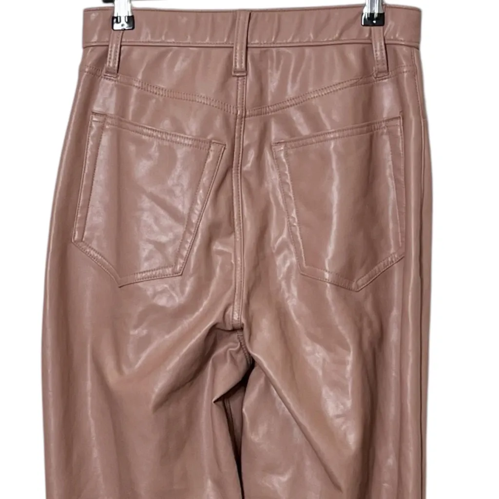 Abercrombie Fitch 90s Straight Ultra High Rise Faux Leather Pants Size 28 - Image 6