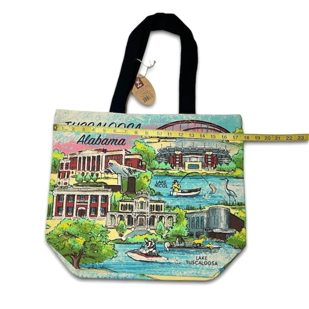 NWT Tuscaloosa Alabama City Novelty Canvas Tote Bag Historic Landmark University - Image 5