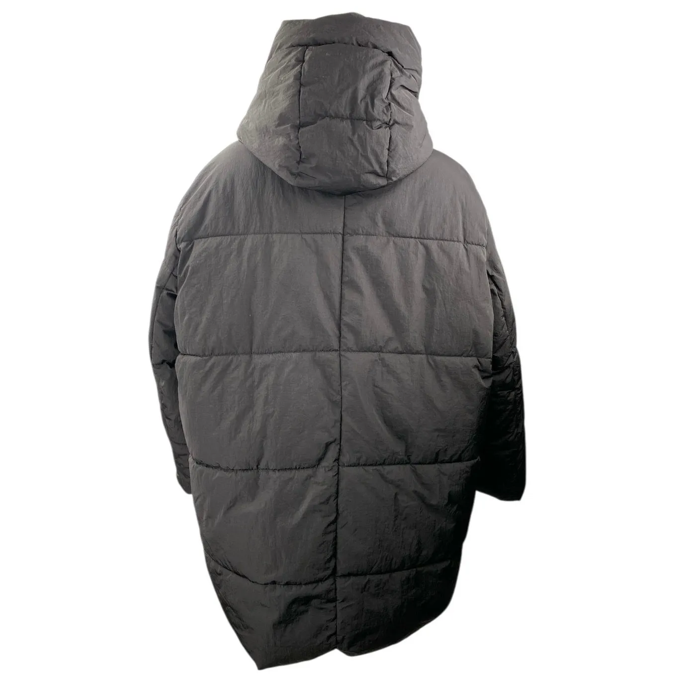 Zara Women's Black Full Zip Long Sleeve Hooded Winter Puffer Coat Jacket Size XS - Image 2