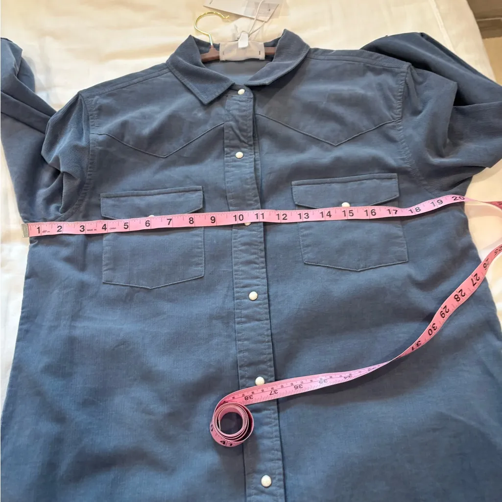 Dear John Rory Dusty Blue Corduroy dress size Small - Image 8