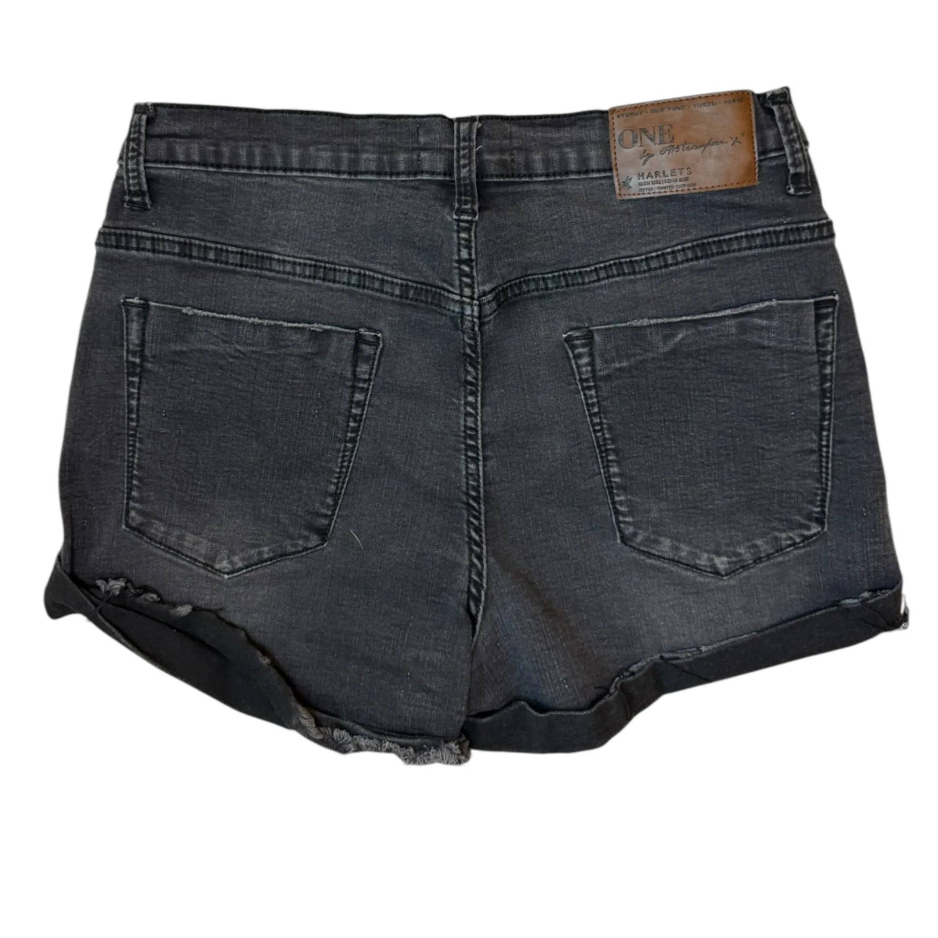 One Teaspoon Harlets Black High Rise Long Rise Fitted Twisted Cuff Hem Size 30 - Image 2