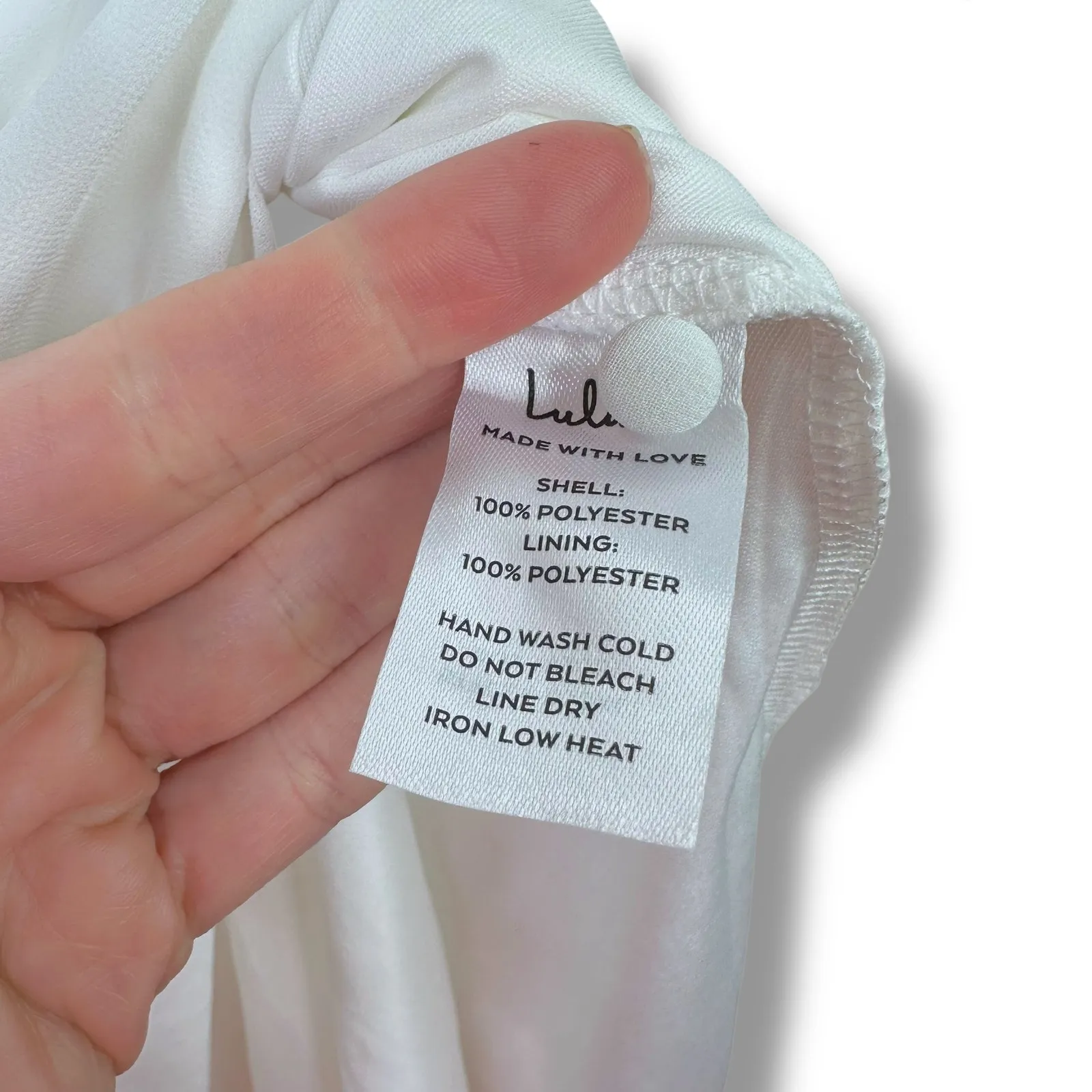 Lulus NWT Adorna White Off-the-Shoulder Semi-Sheer Button Chiffon Maxi Dress XL - Image 11