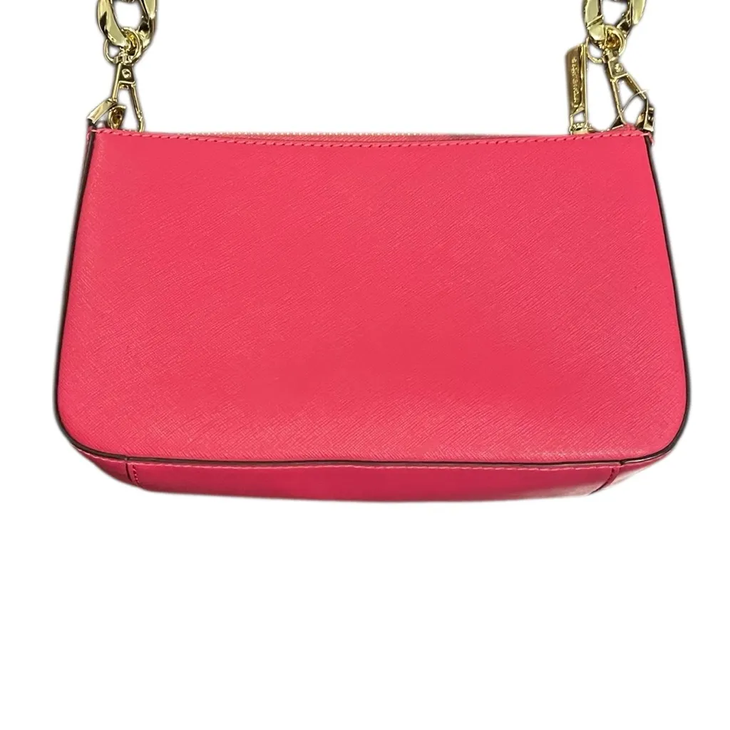 Michael Kors Jet Set Fuchsia Crossbody Bag with Lightweight Chunky Gold Strap - Image 3