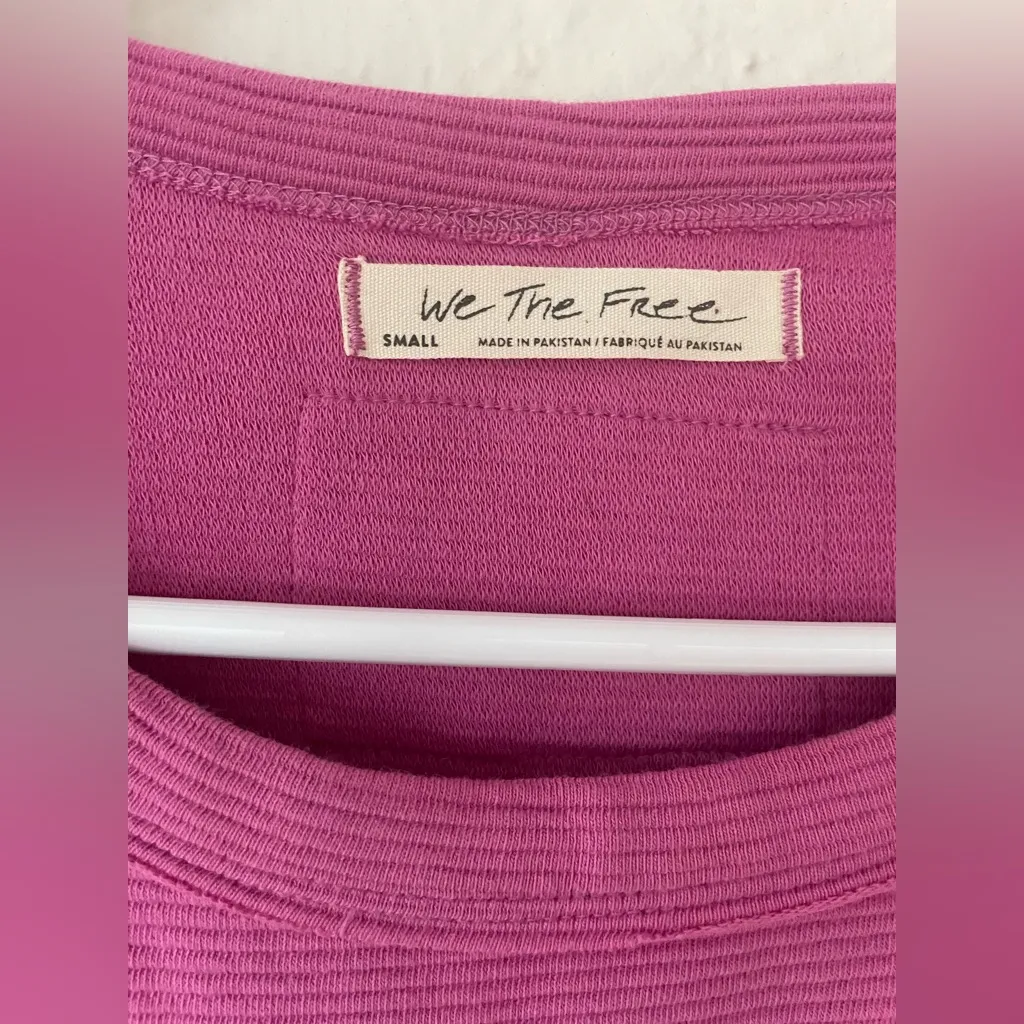 We The Free Total Eclipse Oversized  Rib Knit Crew Neck Long Sleeve Top; size S - Image 4