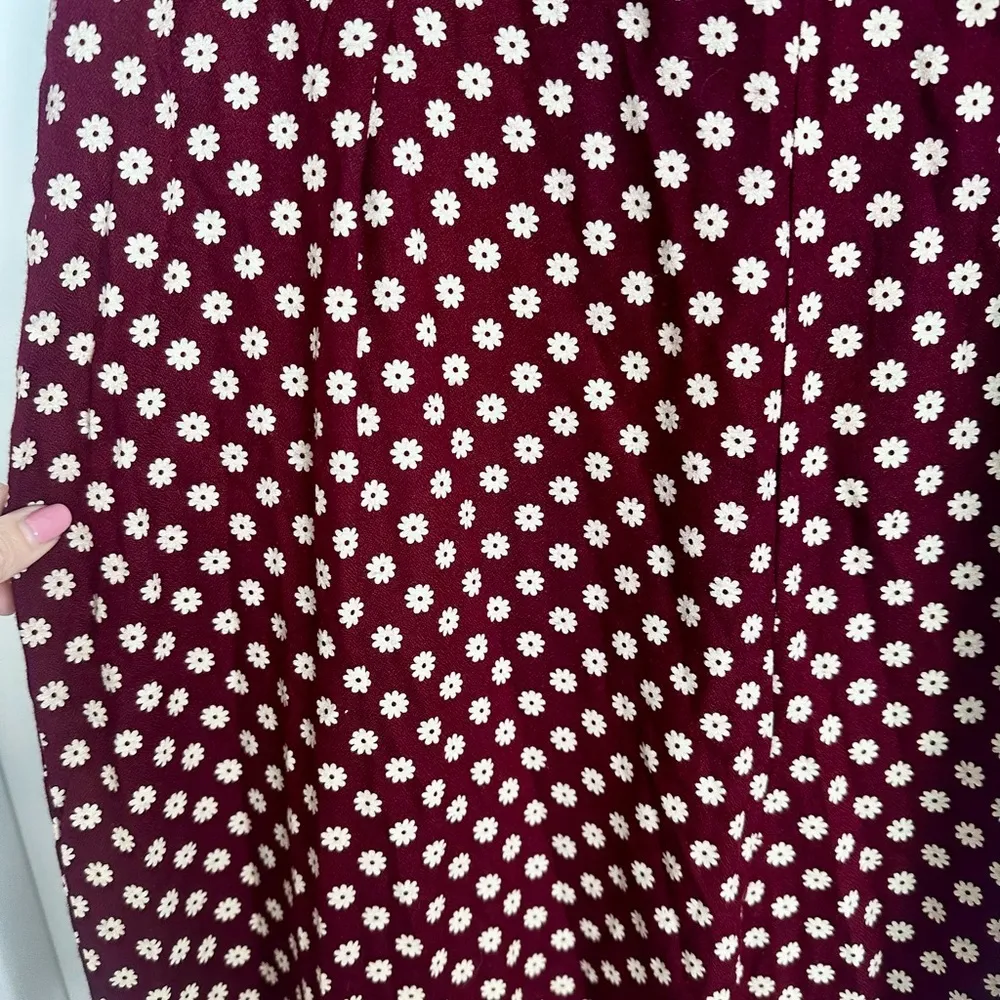 Cleobella Finley Jumpsuit Ditzy Floral Burgundy Size Medium Girly Summer Boho - Image 7