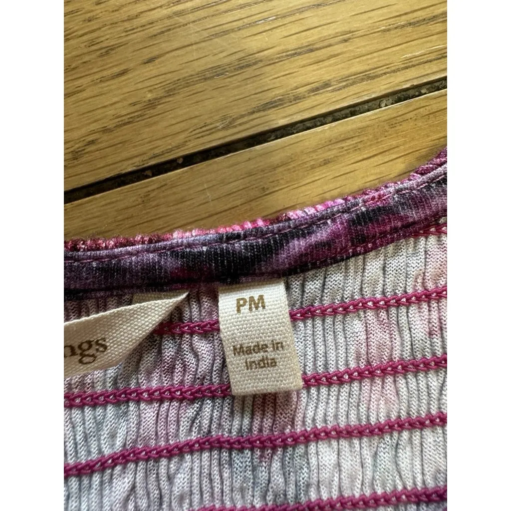 Soft Surroundings Beunissima Smocked Midi Dress Size Medium Petite Stretch Beach - Image 4