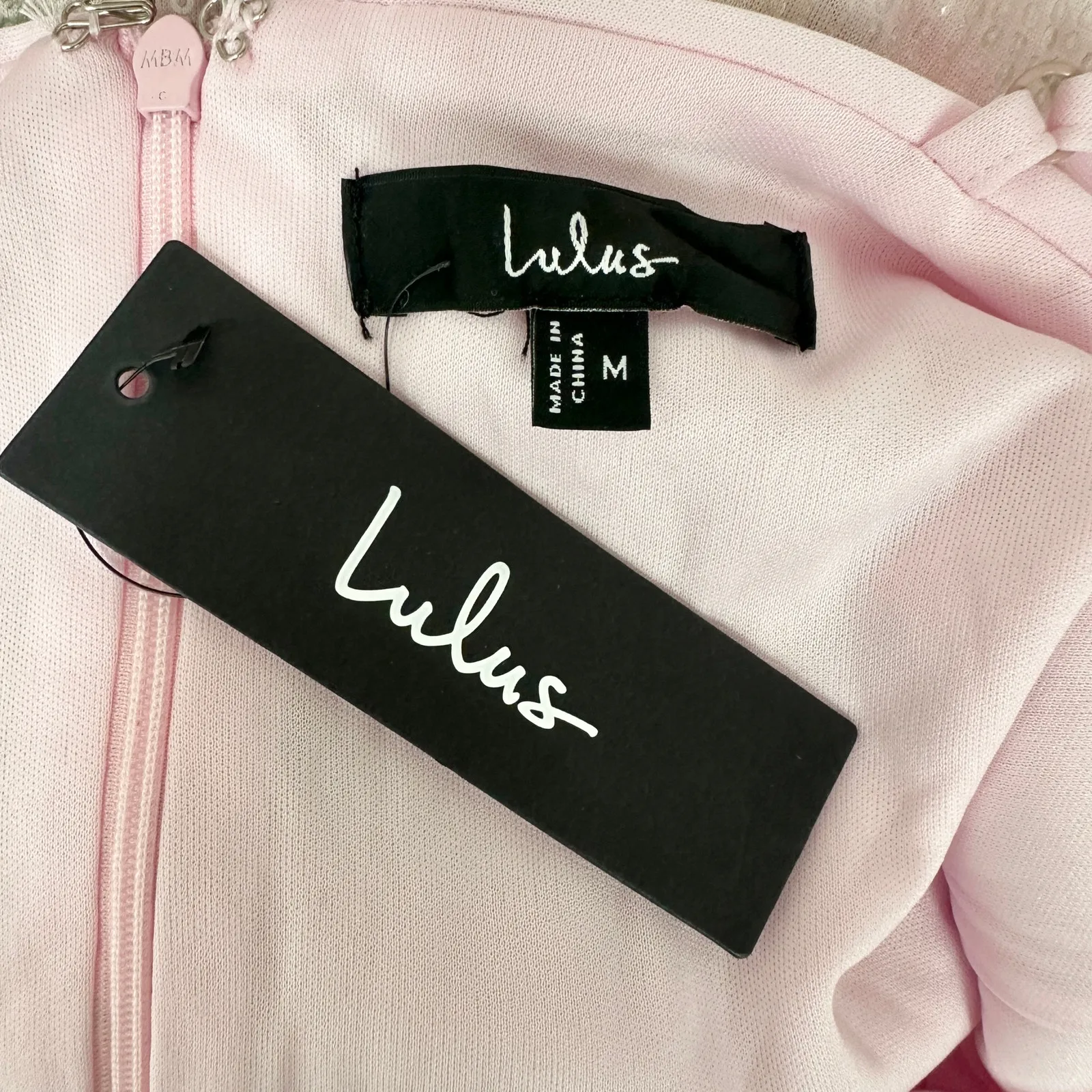 Lulus Flourishing Shine Light Pink Floral Sequin Tiered Maxi Dress Formal M NWT Size M - Image 10