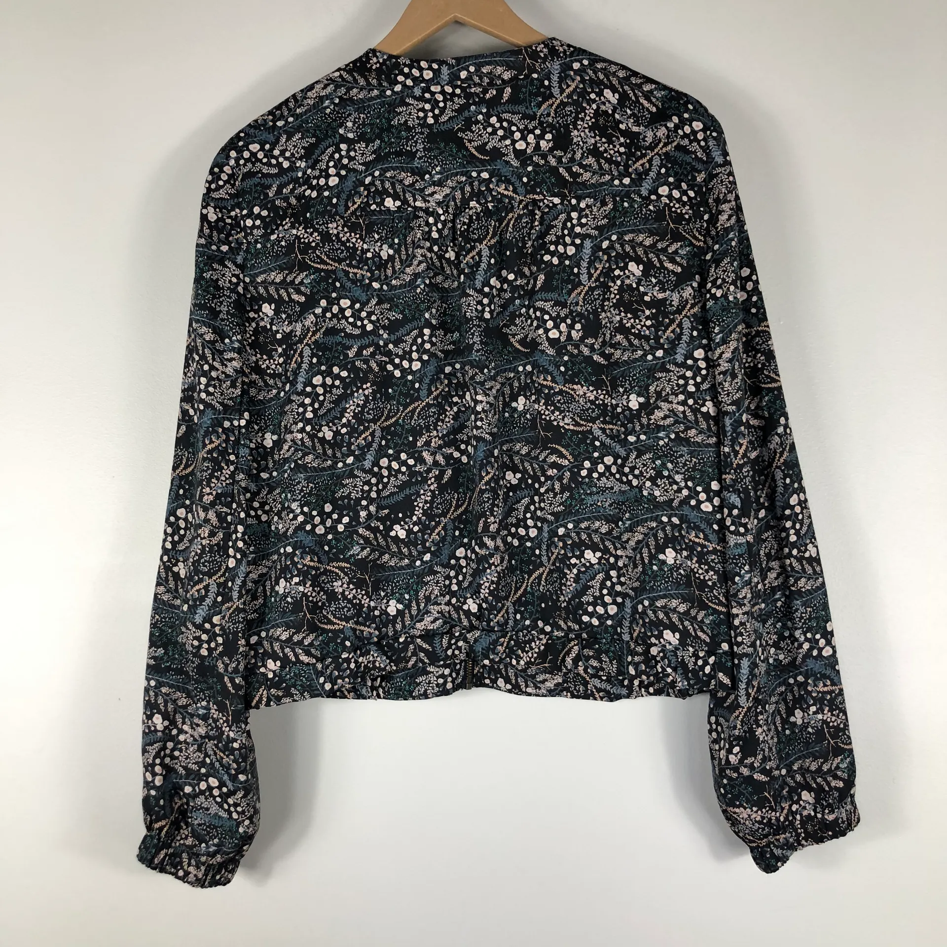 Ann Taylor Loft Floral Bomber Jacket - Image 4