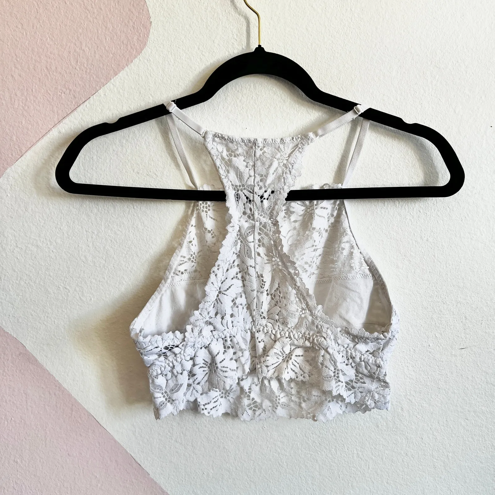 Aerie‎ Womens White Lace Bralette Size Small Y2K Lingerie - Image 2