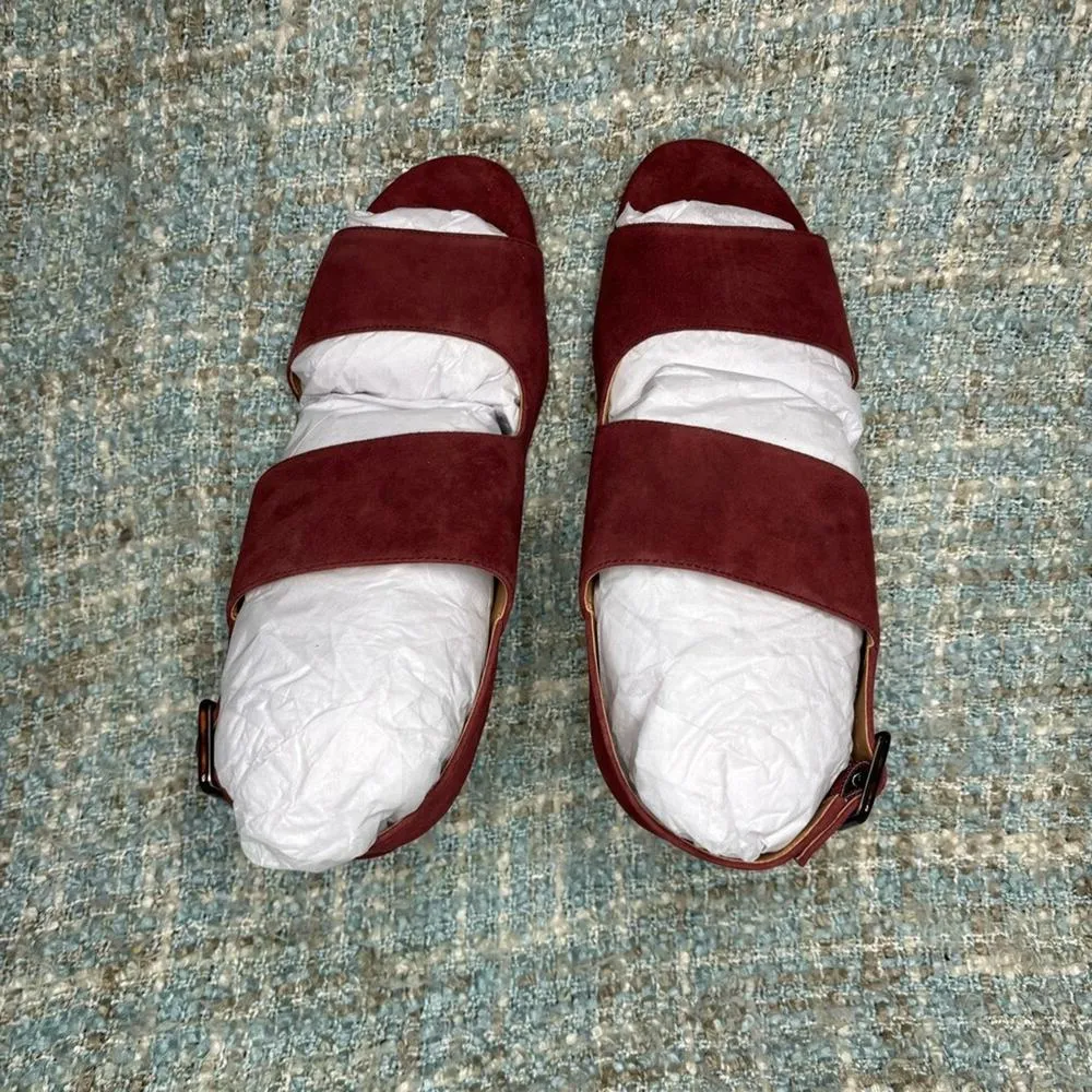 Vionic Perk Bianca Heel Sandal w/ Concealed Orthotic Arch Support in Wine (Wide) - Image 8