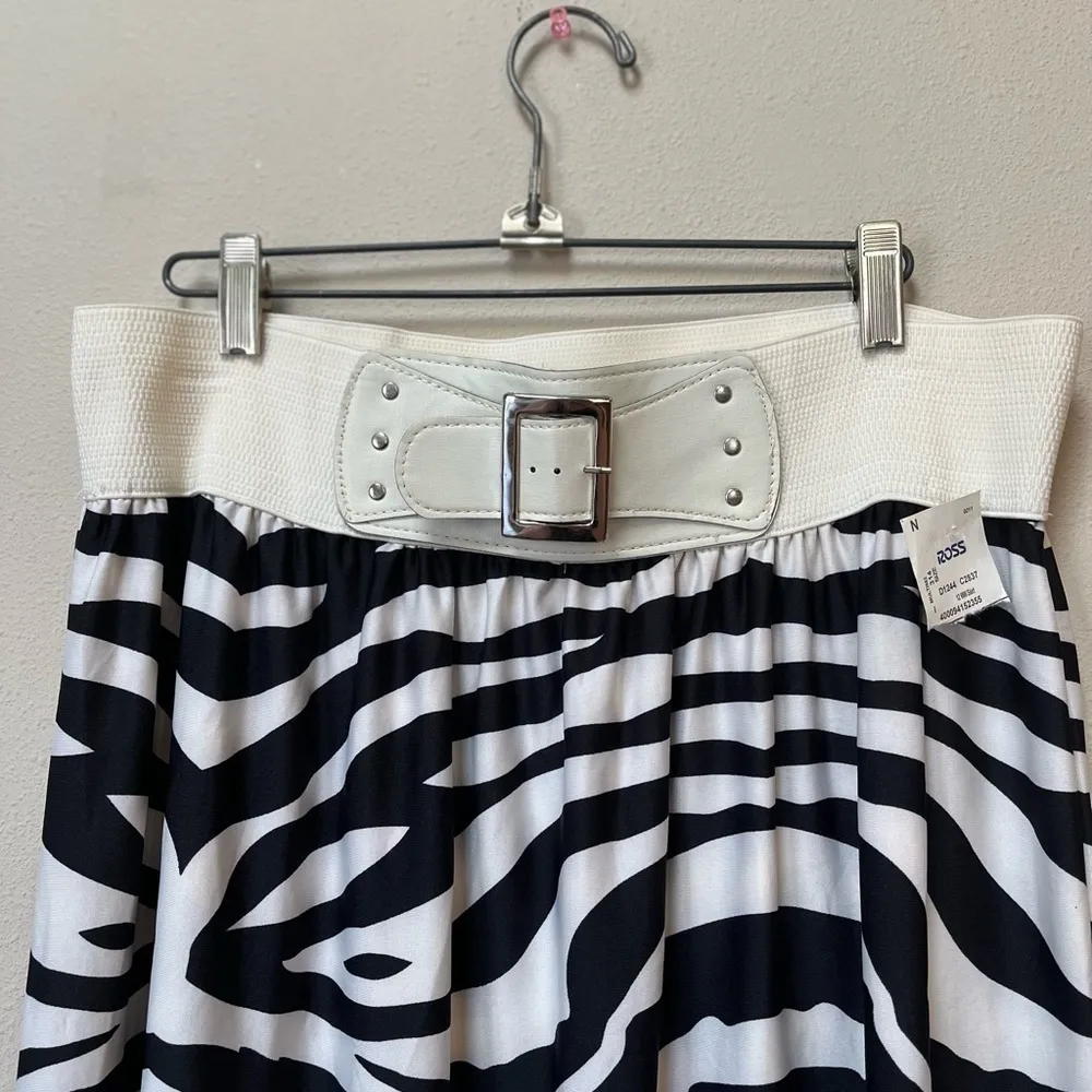 Zebra Stripe Colorful Stretch Midi Skirt Plus 2X NWT Magic - Image 6