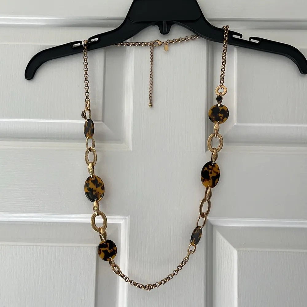 Animal Print Long Adjustable Statement Necklace Black - Image 2