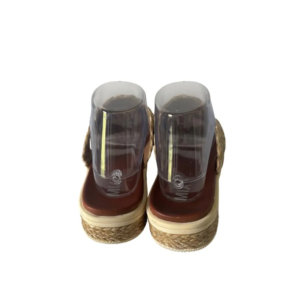 MIA Kady Platform Braided Raffia Sandals - Image 4