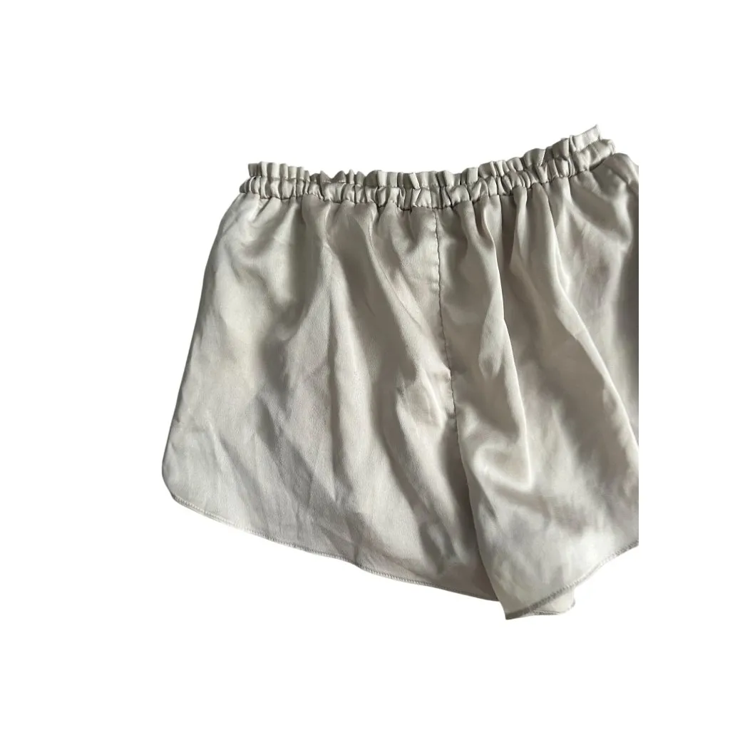 ABERCROMBIE & FITCH Beige Satin Sleepwear Shorts Size Small - Image 2