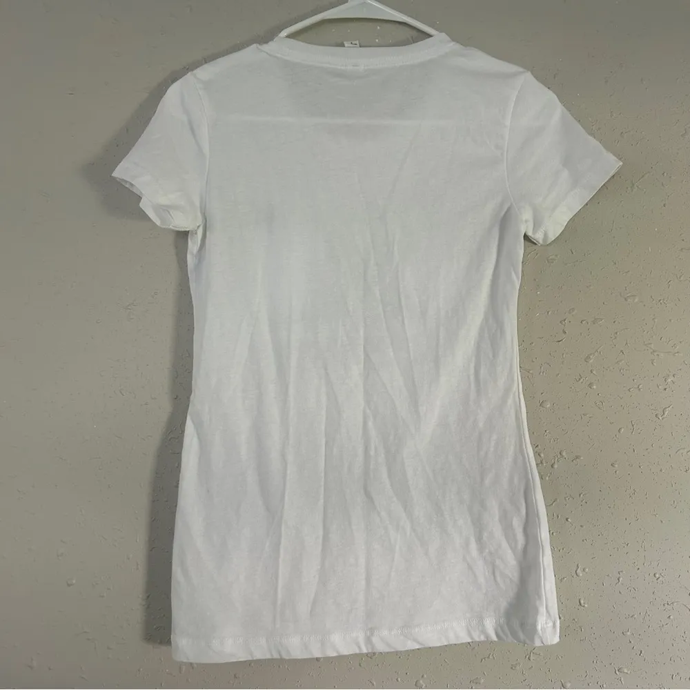 🦋 Ideal by Next Level White Short Sleeve T-Shirt Peace Love Starbuck Small - Image 4