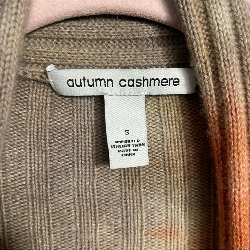 Autumn Cashmere Tie Dye Rib Drape Cashmere blend Cardigan - Image 9